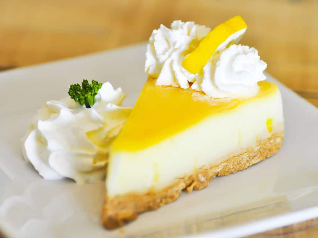 lemon cheese cake or  lemon cheese pie dish