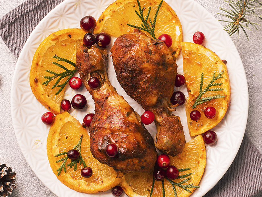 Pollo-al-forno-con-arance-e-mirtilli-rossi