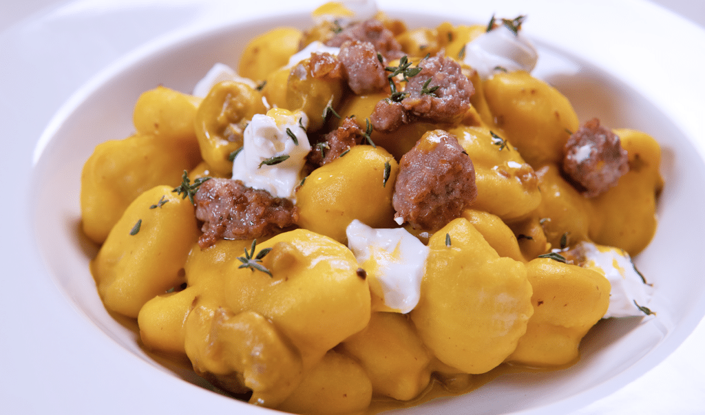 Gnocchi alla crema di zucca