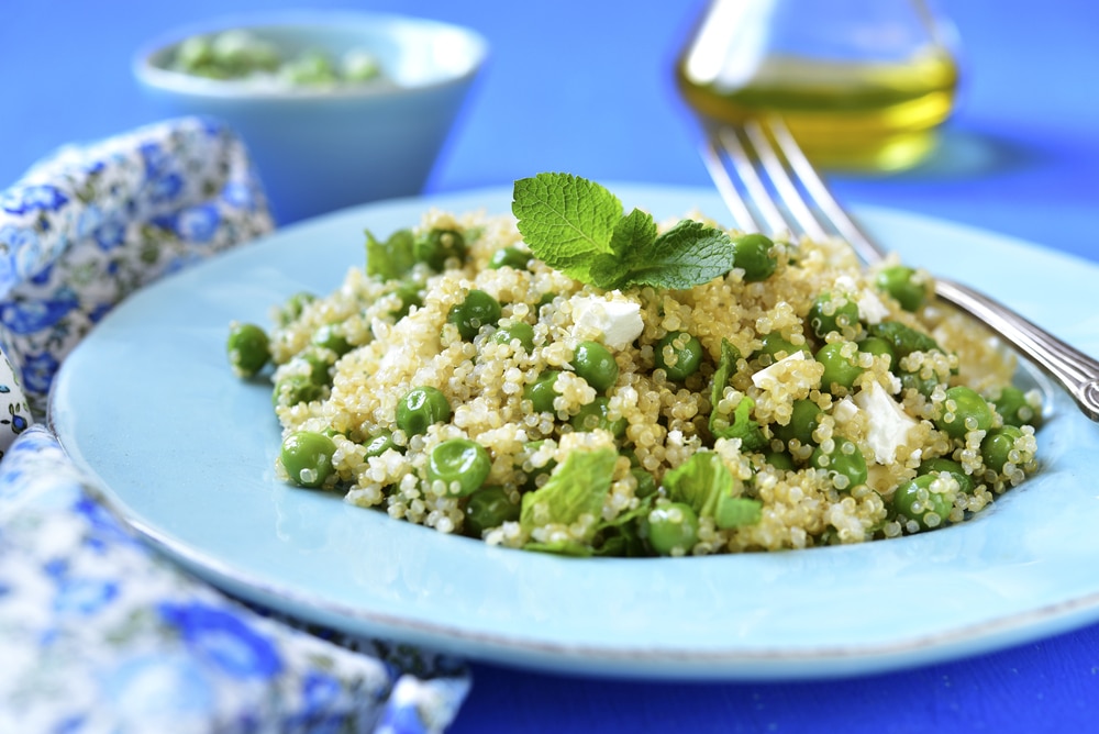 Quinoa, Piselli, Dinki e Menta - iStock-519959114